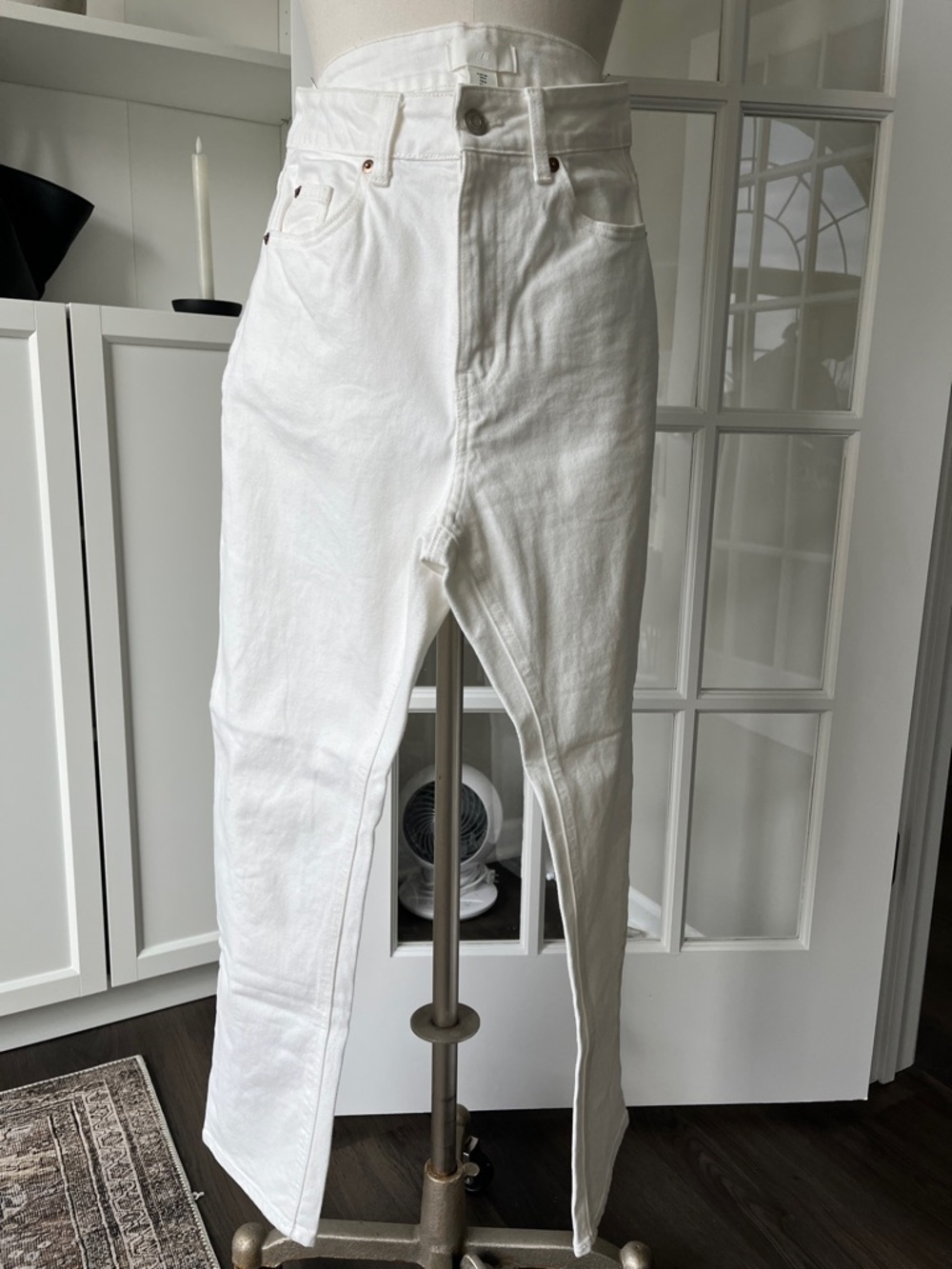 H&M White High-Waist Straight Women’s Jeans